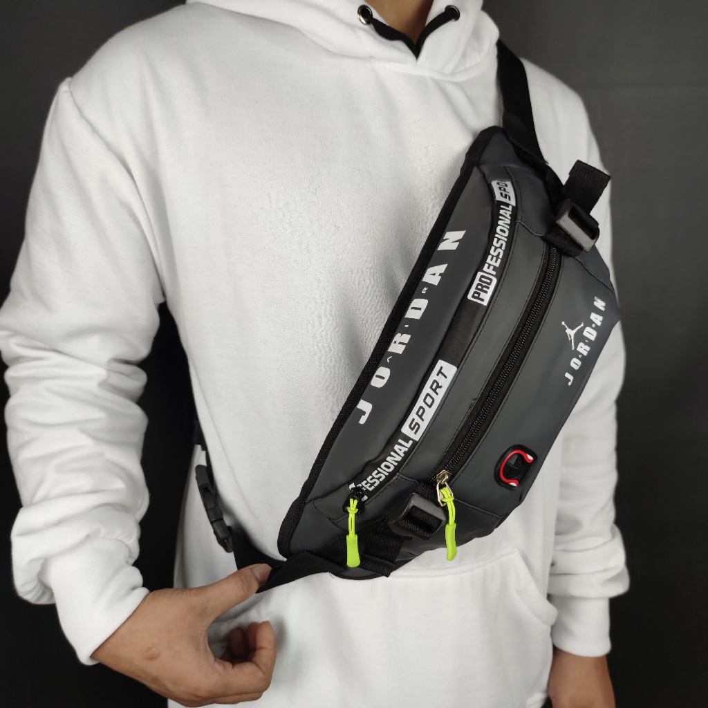 Waistbag Waterproof Sporty Pria Wanita Tas Pinggang dan Selempang