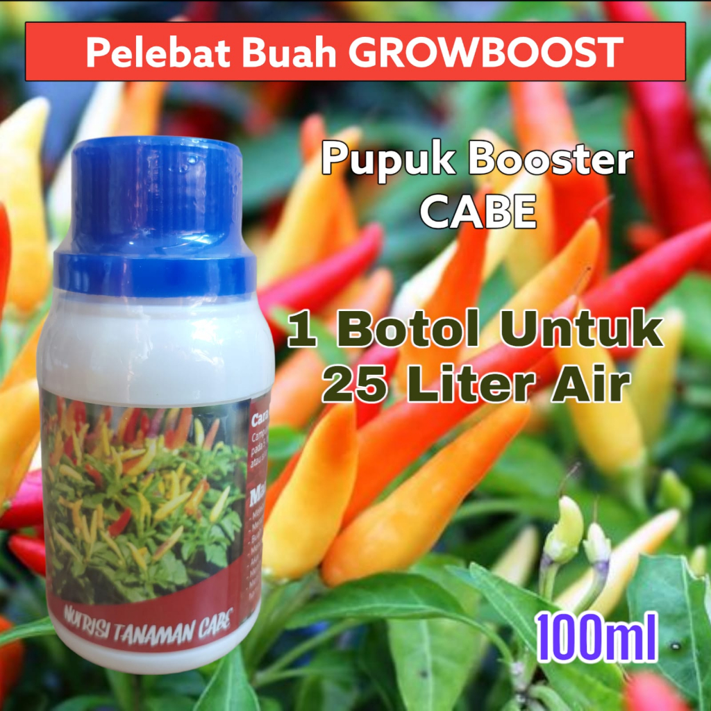 Pupuk Buah Cabe Premium Organik GrowBoost Buah Cabe 100ml