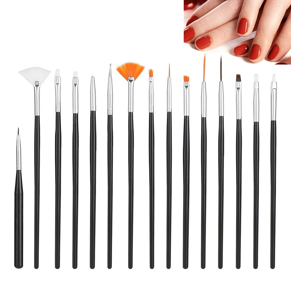 Kuas Kutek Kuku Brush Nail Art Dotting Tools 15 PCS - N1800