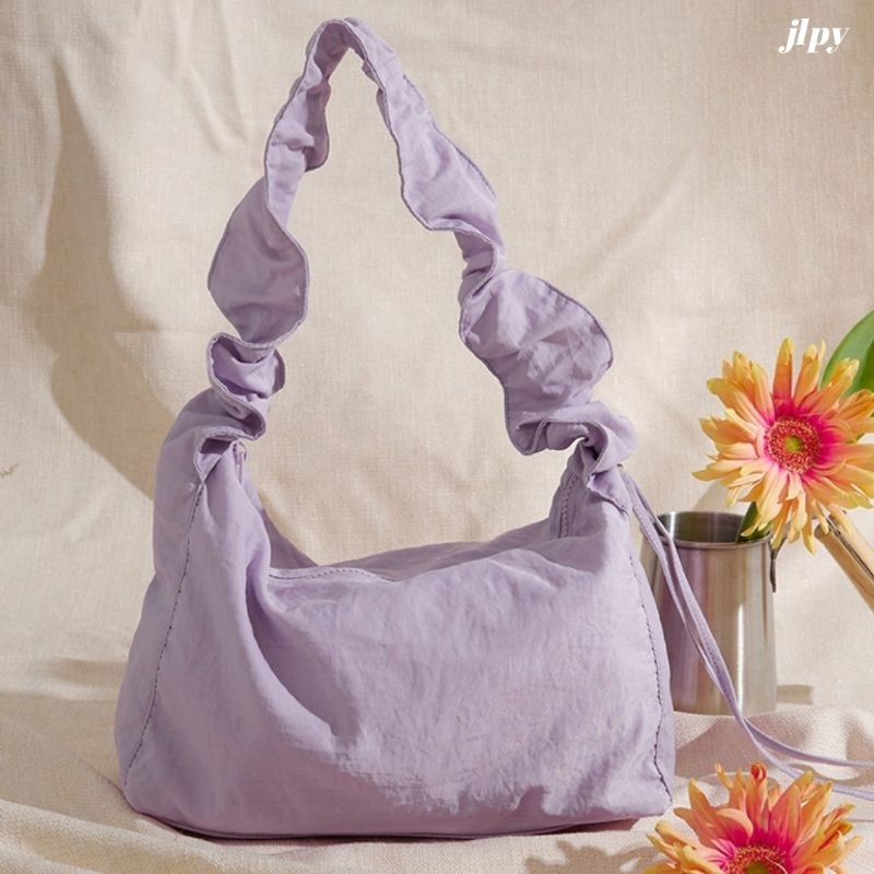 [PO🇰🇷] Shoopen - Nylon Shirring Hobo Bag