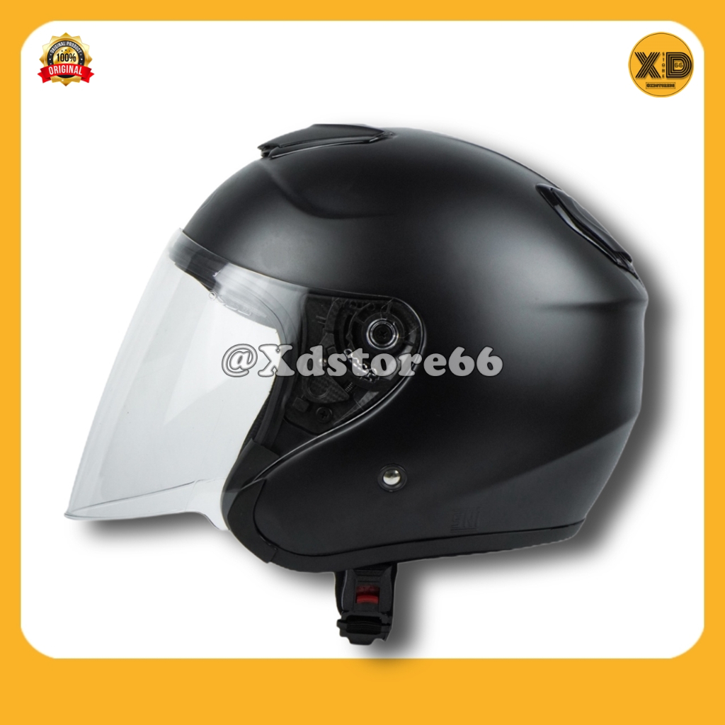 Helm Sepeda Motor Half Face Priest Kyoto Solid Whitte Black Pink Gorilla Glossy & Doff Paket Ganteng
