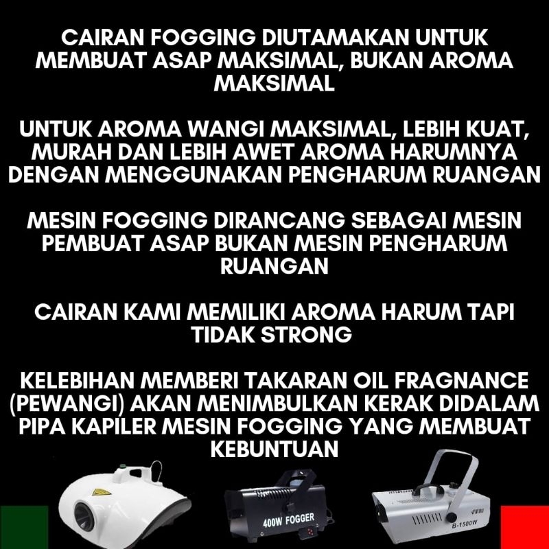 Cairan Mesin Fogging Asap Wangi