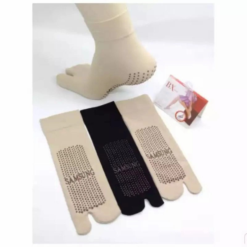 (6PASANG) KAOS KAKI JEMPOL BAHAN STOCKING SUPER LEMBUT ANTI SLIP TELAPAK KARET UNTUK WANITA REMAJA DSN DEWASA