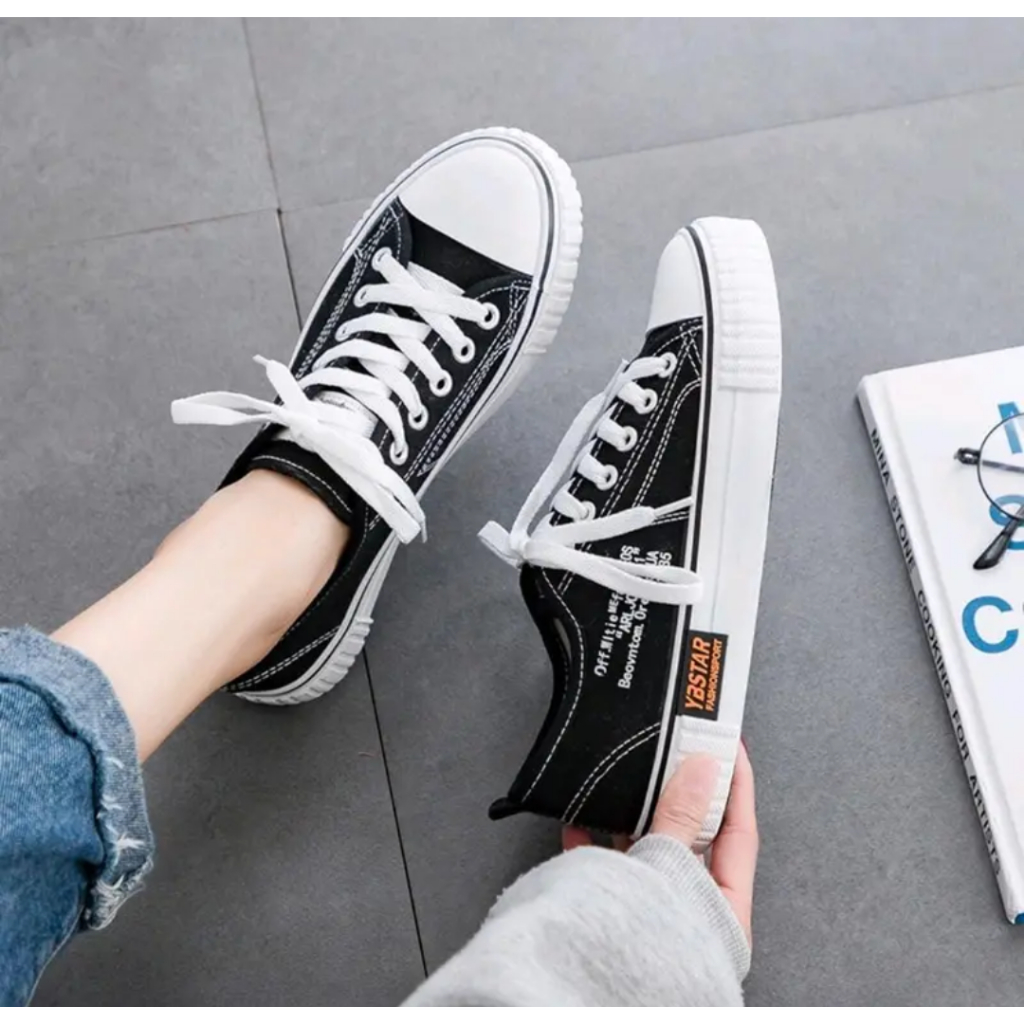 Stories Storee Sepatu Sneaker Canvas  Ala Korea Sepatu Import  Cewek Kekinian Bisa Bayar Di Tempat