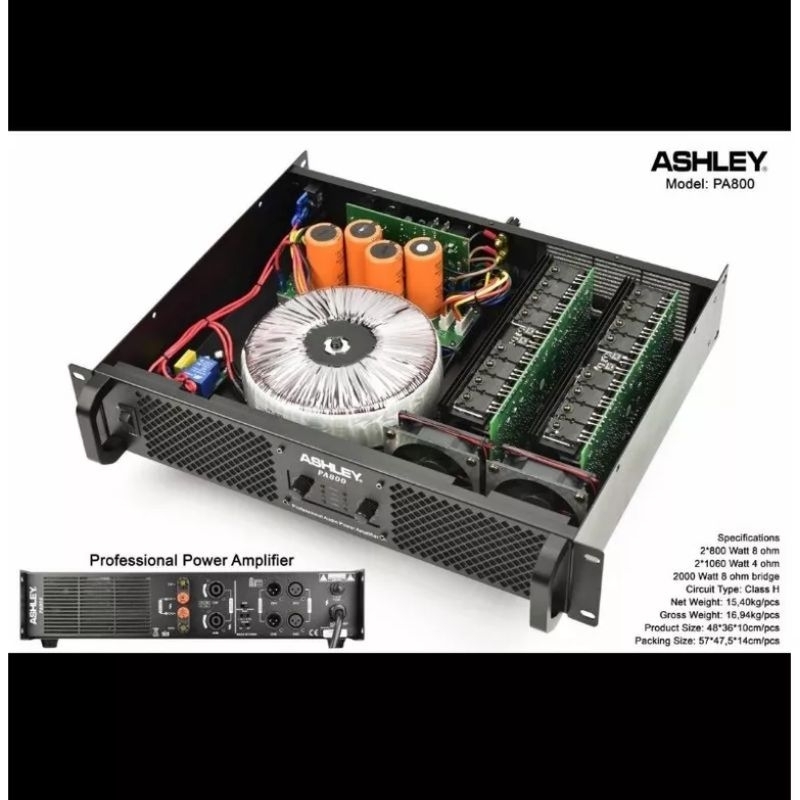 power amplifier ashley pa 800