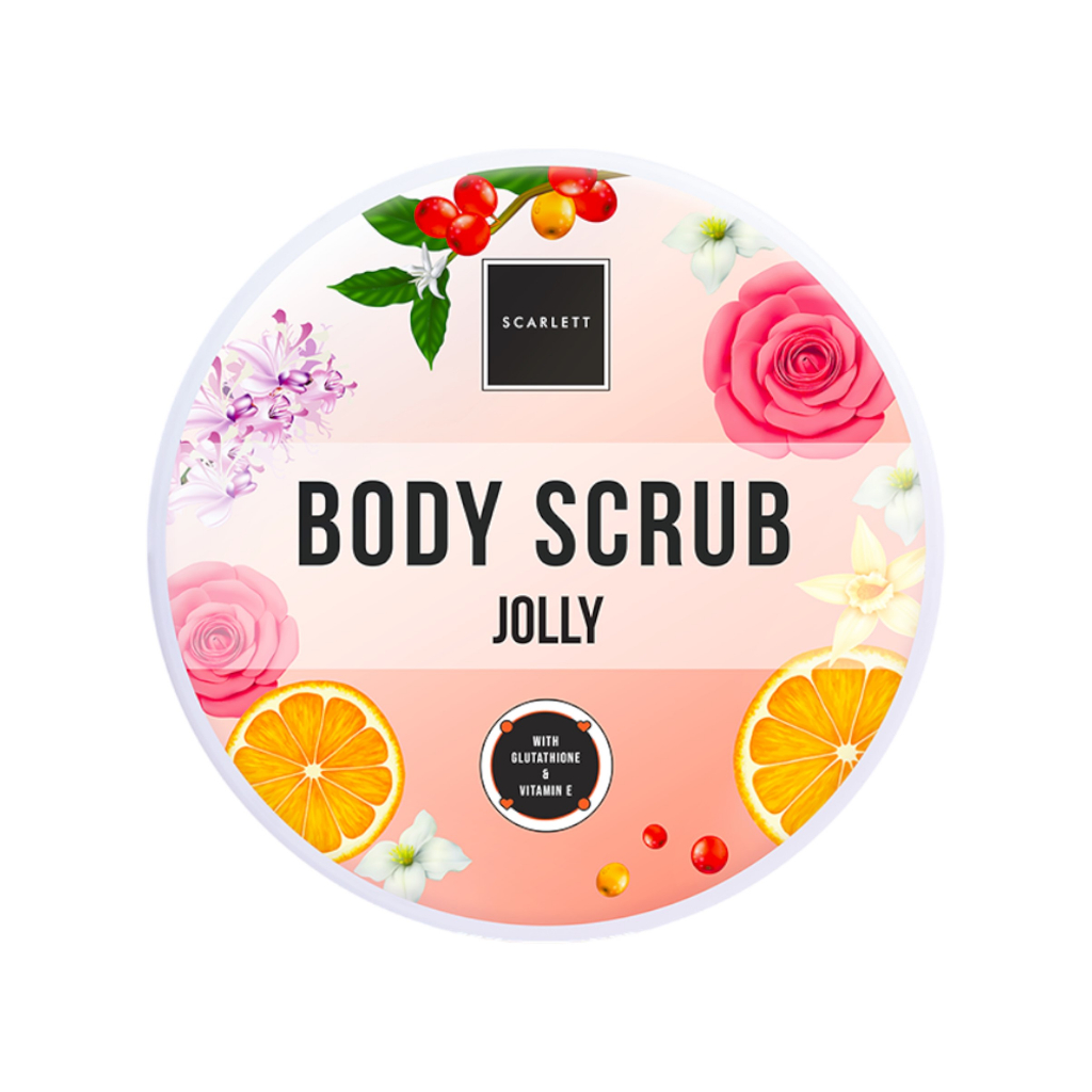 SCARLETT WHITENING Body Scrub Romansa / Pomegrante / Coffee / Charming / Jolly / Loving / Happy 250ml