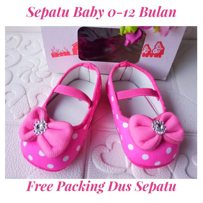 [0-12 bulan] SEPATU BAYI PREWALKER / SEPATU BAYI PEREMPUAN PREWALKER FLAT SHOES SEPATU BALET BAYI