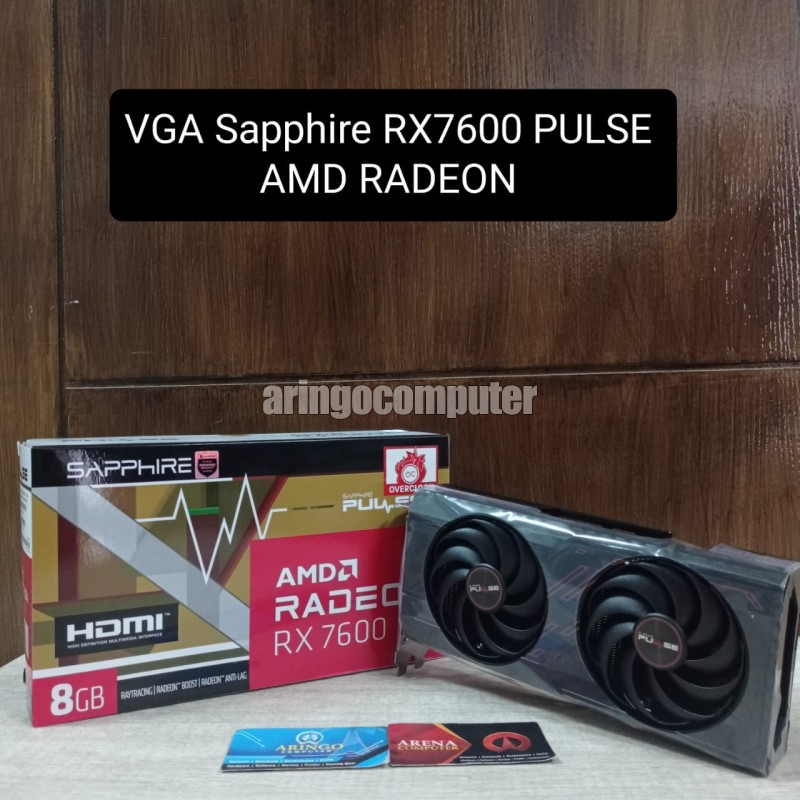 VGA Sapphire RX7600 PULSE AMD RADEON 8GB DDR6