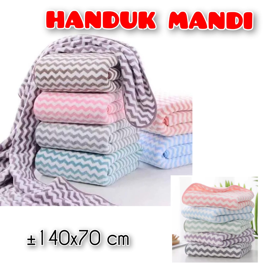 Handuk Zigzag Anduk Halus Perlengkapan Mandi