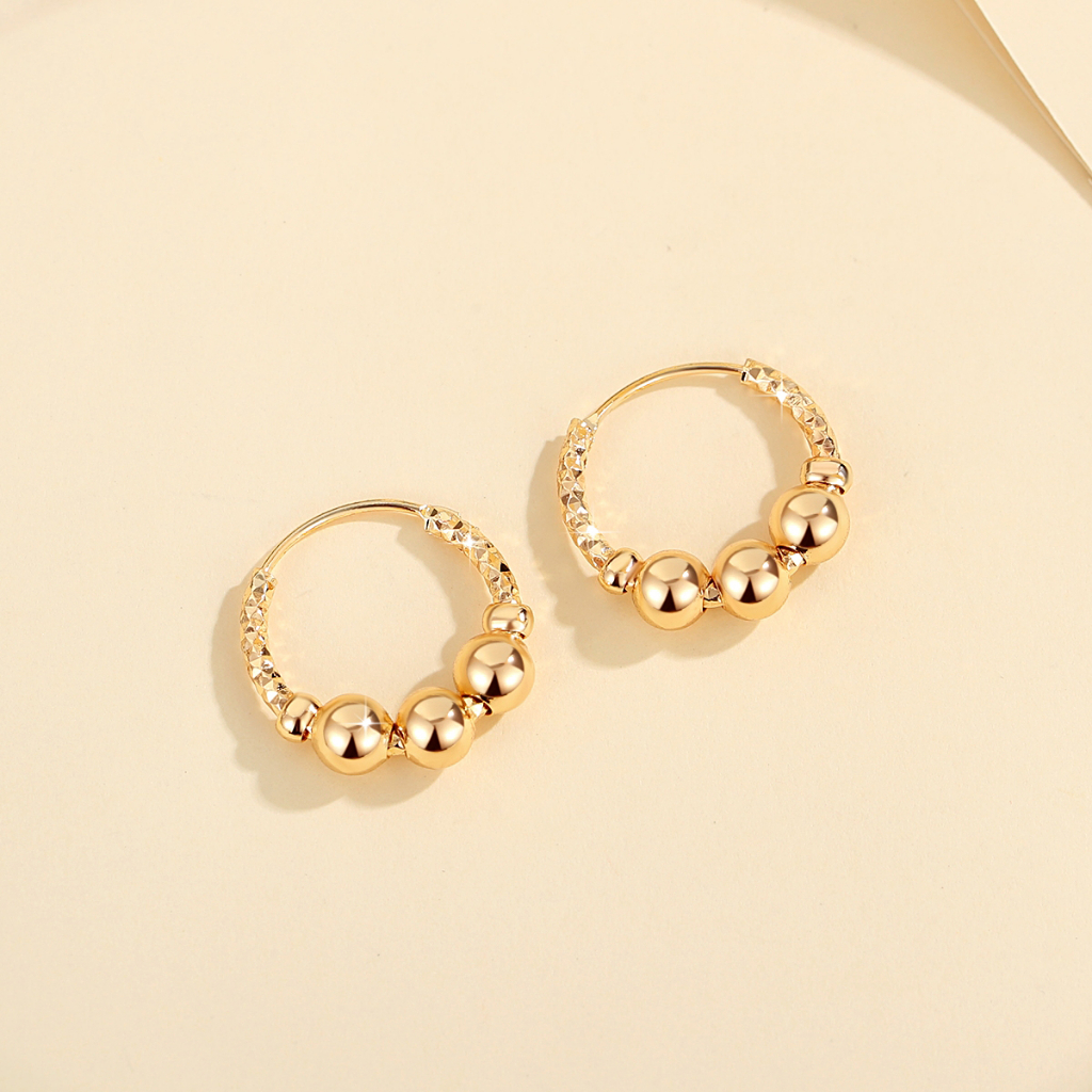 Y157 【COD】 Anting Hoop Korea Titanium Anting Emas Gaya Korea Untuk Wanita Fashion