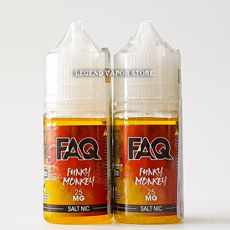 SALT NIC - LIQUID FAQ FUNKY MONKEY Banana Strawberry Kiwi Blend 30ML 25MG AUTHENTIC