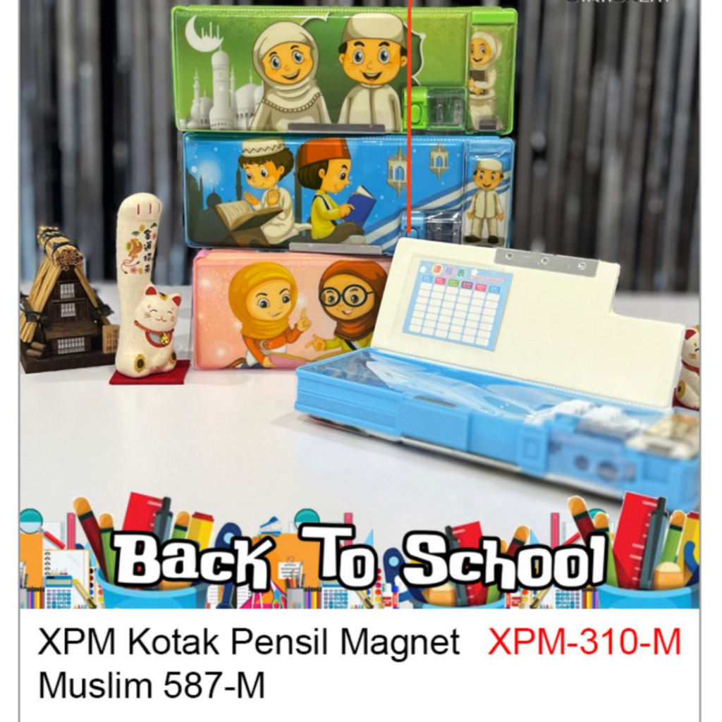 

Kotak pensil magnet lucu untuk anak anak pencil case sekolah