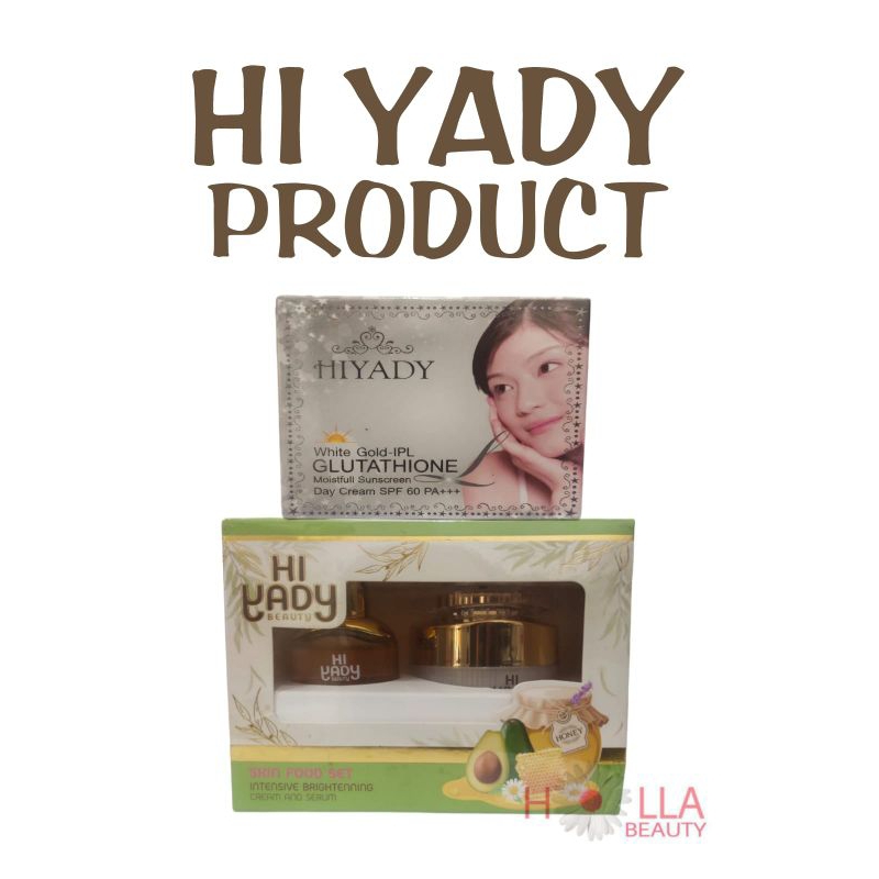 Jual Hiyady White Gold-IPL Glutathione Day Cream SPF 60 PA+++ Dan Hiyady Skin Food Set Intensive Brightening Cream and Serum