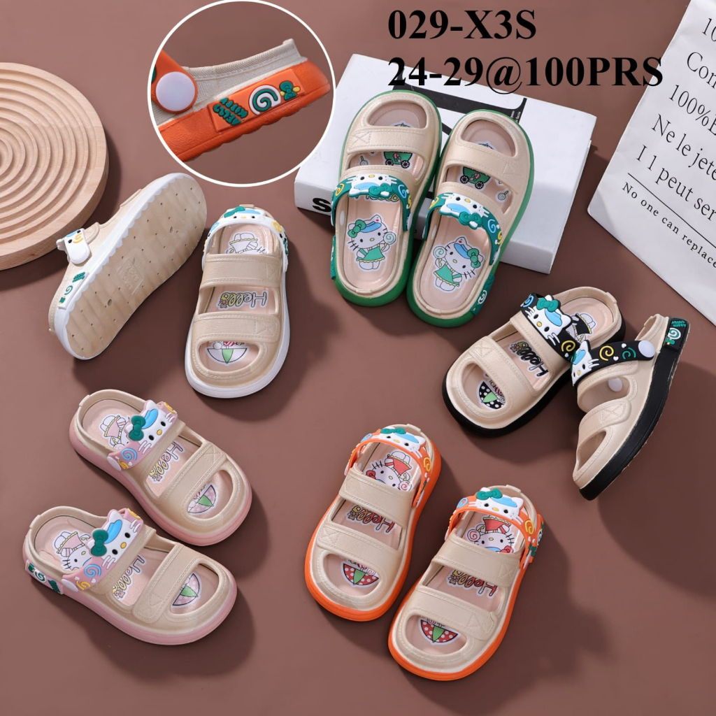 Sandal Anak Perempuan Baby Kids Model Tali Belakang Karakter Hello Kitty Lucu / Sendal Karet Jelly Anak Import Empuk Hys