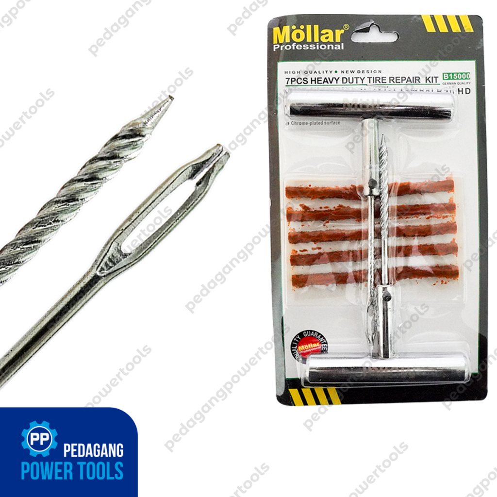 MOLLAR ALAT TAMBAL BAN TUBLES GAGANG BESI MOTOR TUBELESS TYRE KIT TIRE