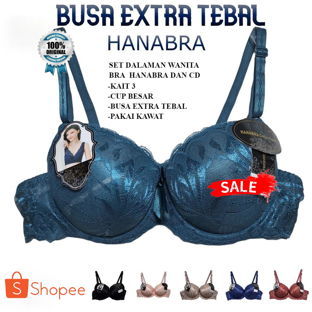 Set Dalaman Wanita Bra Dan CD/ Bra Hanabra Busa Extra Tebal /Bra Sexy Renda/Bra Wanita import Pakai 