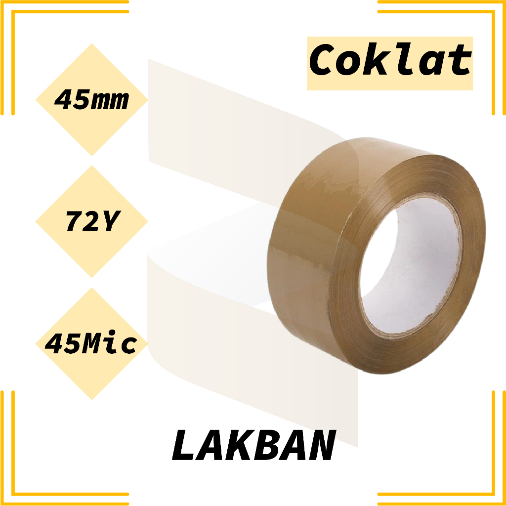 

Promo Murah | Lakban Coklat 45mm x 72 Yard | Cuan Tape