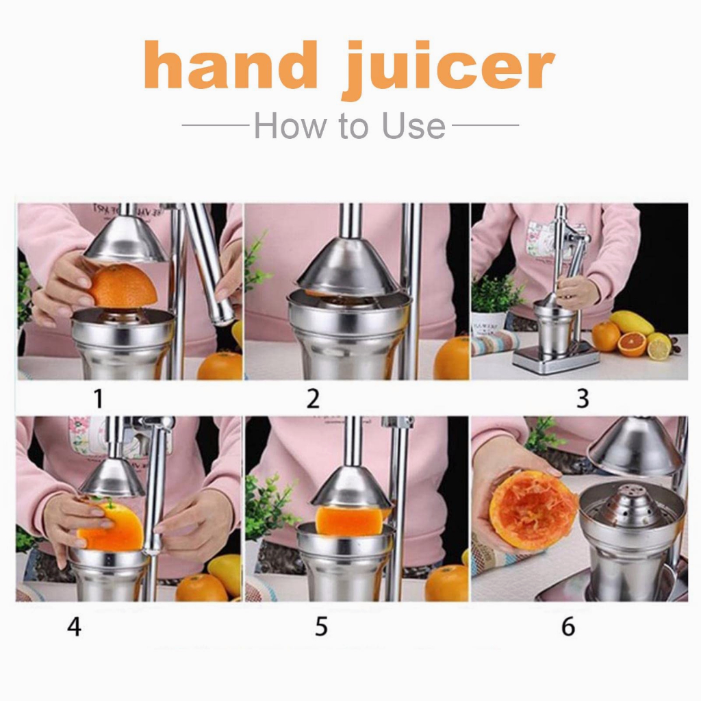 Alat Pemeras Jeruk Press Manual Silver Peras Jus Buah Stainless Juicer Wojia