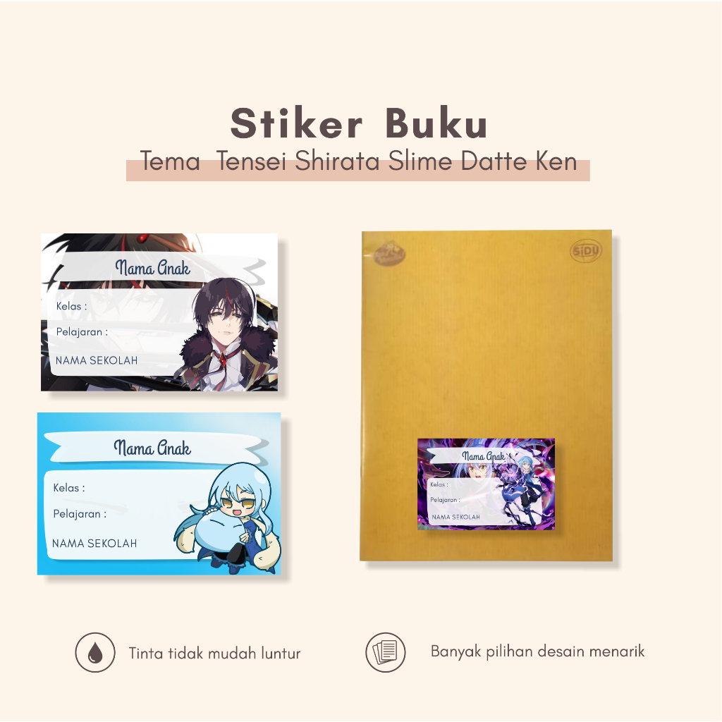 

(30pcs)Stiker dan label lucu /murah/buku pelajaran murah edisi label buku TENSEI SHITARA SLIME DATTA KEN/murah label buku anime/ternsura /stiker rimuru