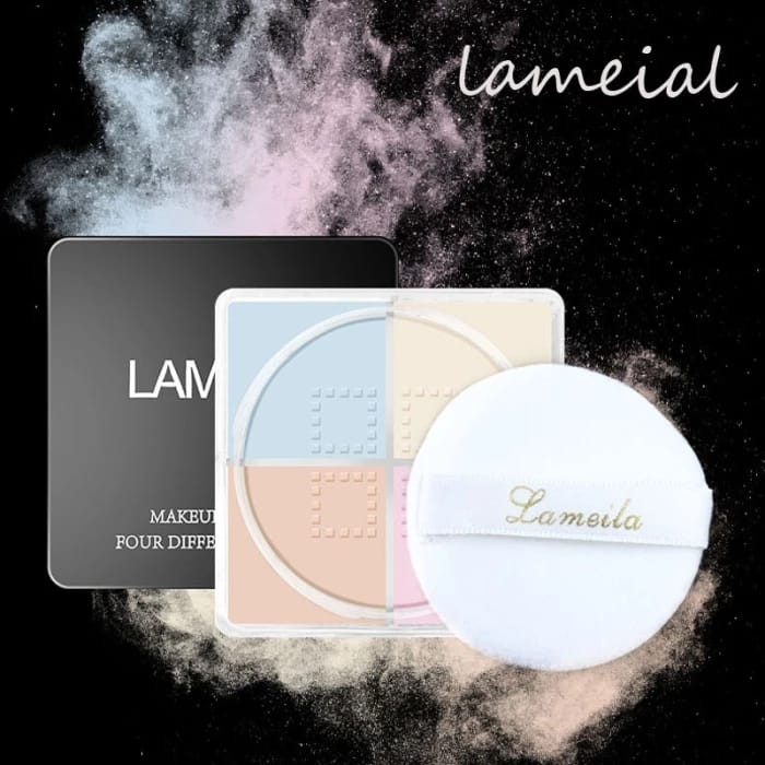 Lameila Lamailai LML5047 Bedak Tabur 4Warna Pengontrol Minyak/Anti Air