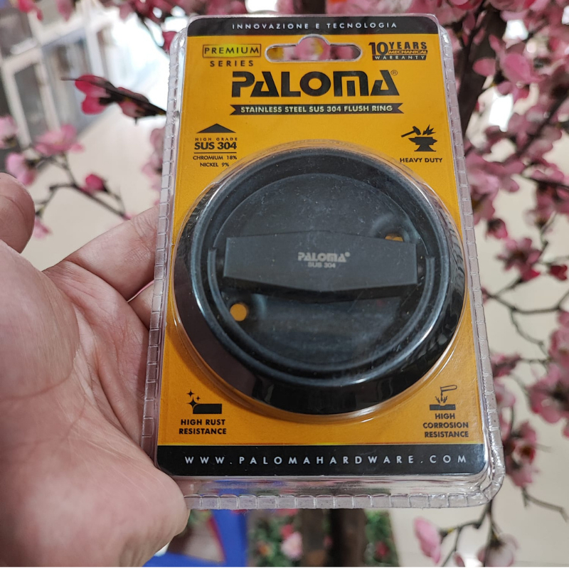 PALOMA FLUSH RING FRP 202 GAGANG PINTU SHAFT DOOR HITAM MATTE BLACK