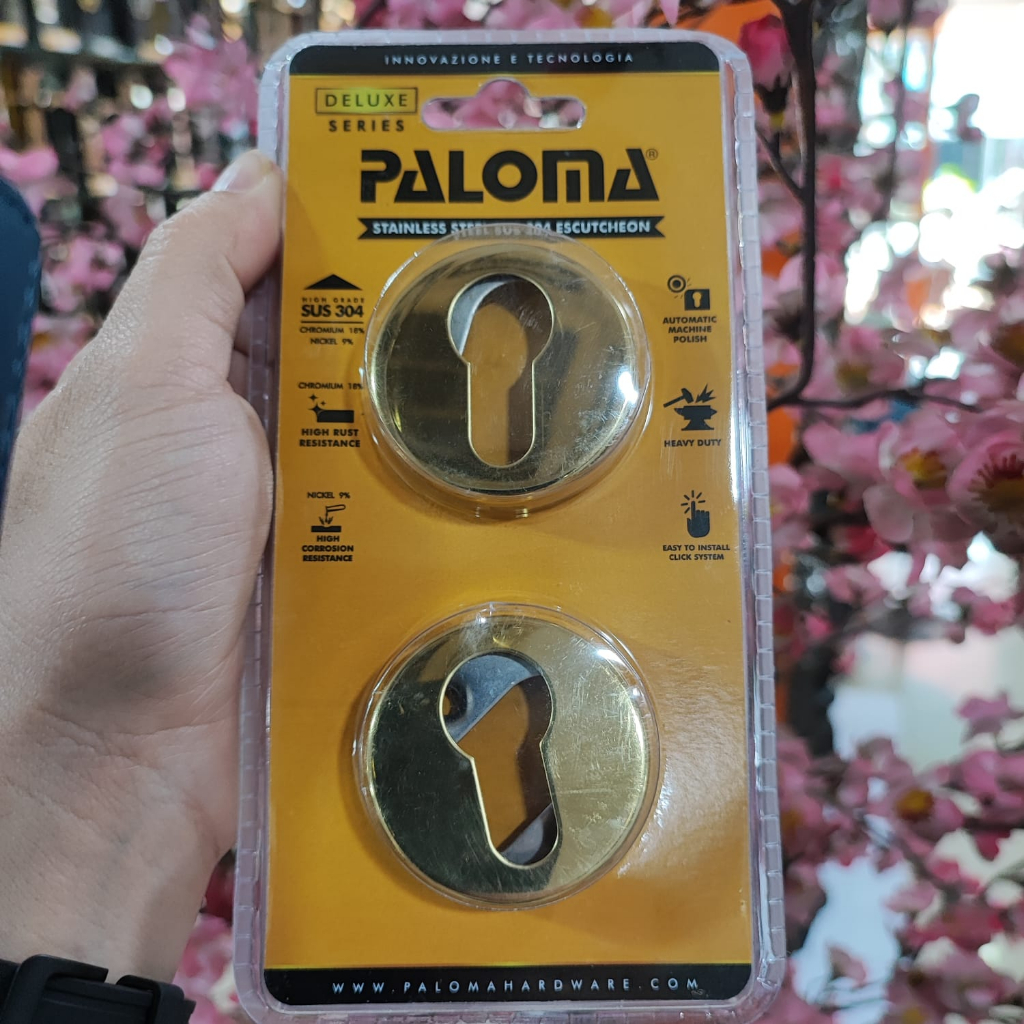 PALOMA ECP 335 ESCUTCHEON Ring Kunci Bulat SMALL GOLD EMAS PVD