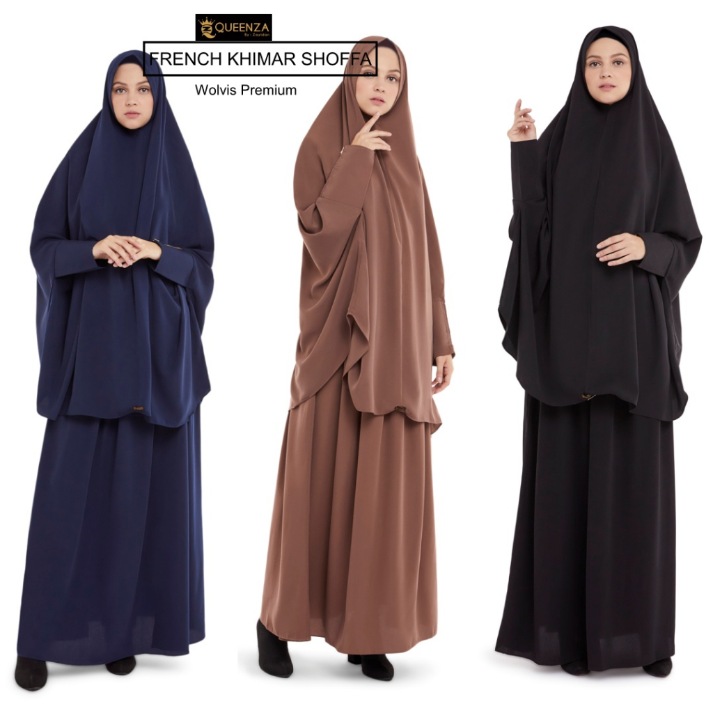 Gamis Syari Set Khimar Muslimah - Shoffa Series Queenza Zayidan