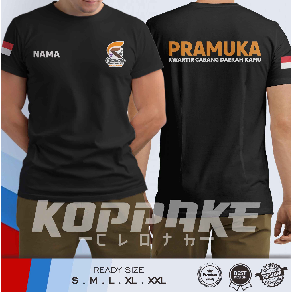 Kaos Raimuna Nasional XII Jakarta 2023 Pramuka Gratis Nama dan Kwarting Cabang Daerah Kamu Baju Dist