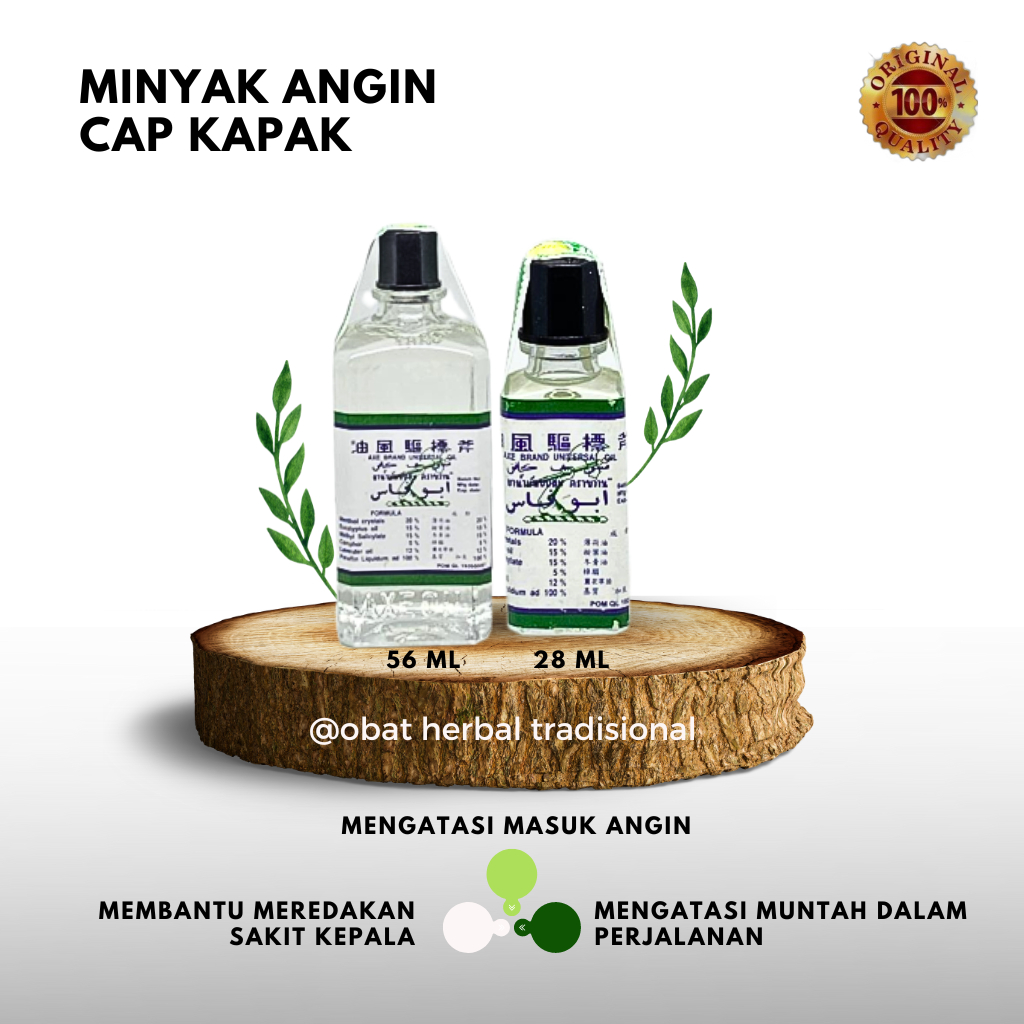 Minyak Angin Cap Kapak - Isi 56ml, 28ml