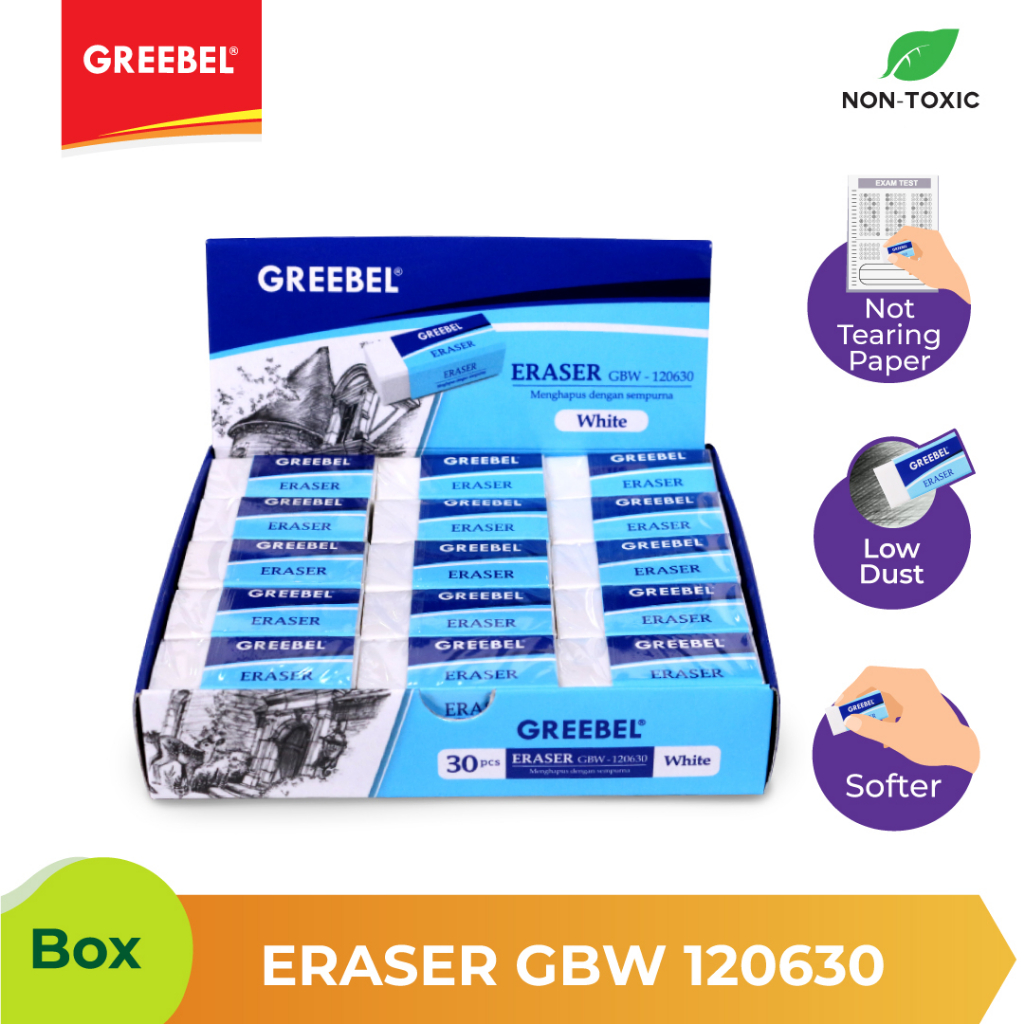 

Penghapus Putih / setip / Eraser GREEBEL GWB-120630 White ( pack)