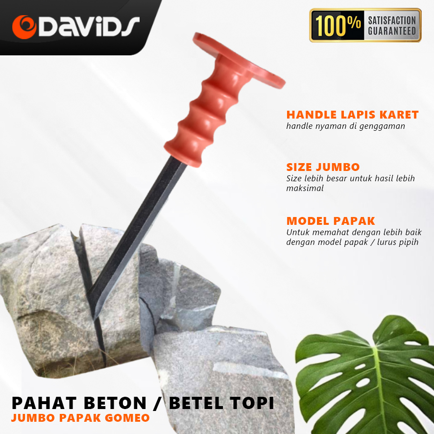 Pahat Beton Betel Baja Topi Panjang Jumbo Papak 12 Inch