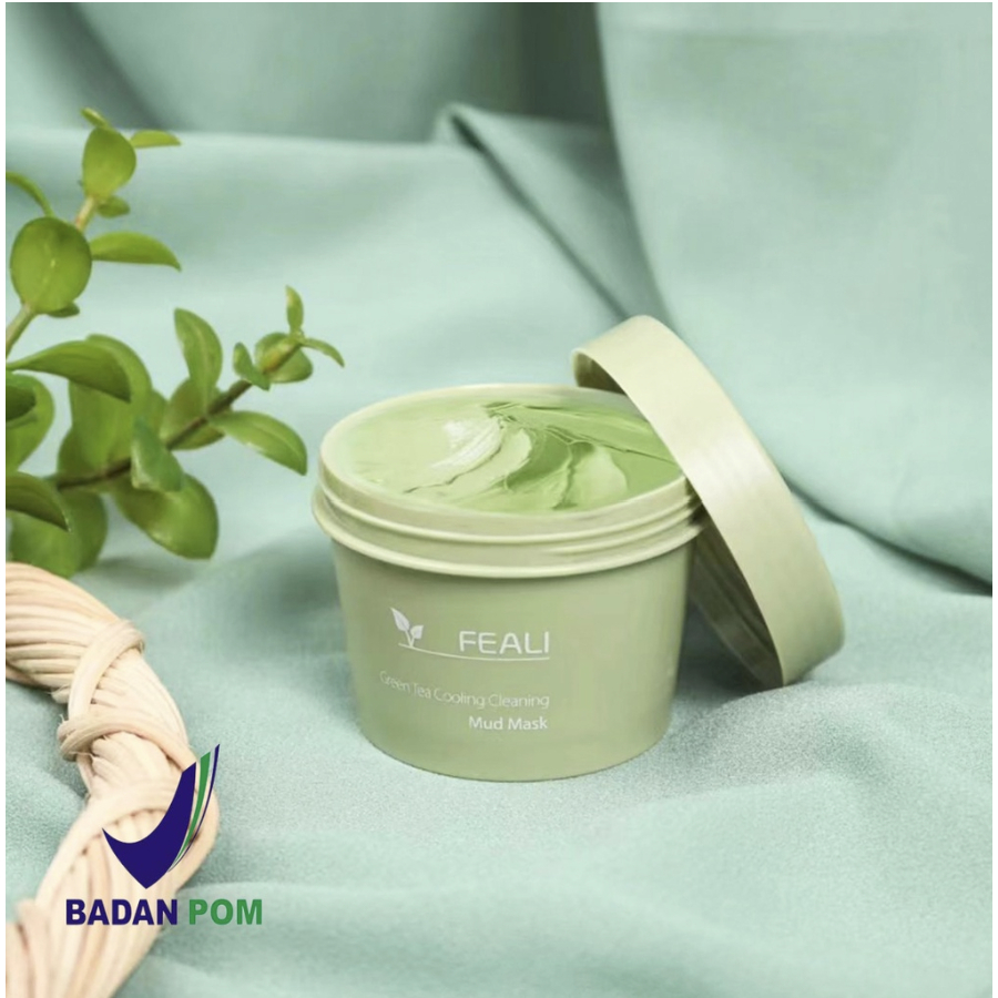 FEALI Green Tea Clay Mask Masker Wajah Green Tea Pore Clean Clay Mask - 100gr