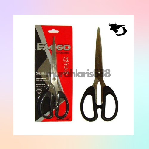 

Gunting Emigo Besar EM-185 / Stainless Steel Scissors Tajam Baja Anti Karat / Gunting Kertas Besar