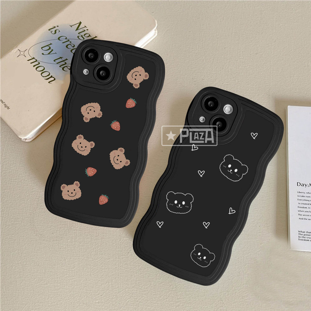 GLB-03 Softcase Gelombang Black Motif for ALL TYPE A17 A17K Y02 T1 5G V25E SS A73 A04 A04S A33 5G POCO M5 RM 10 9A 9T NOTE 10 5G RL 10 5 C20 C21Y C35 C55 HT 20S 12i SMART 7 iP 11 XR 13 pro 14 pro max