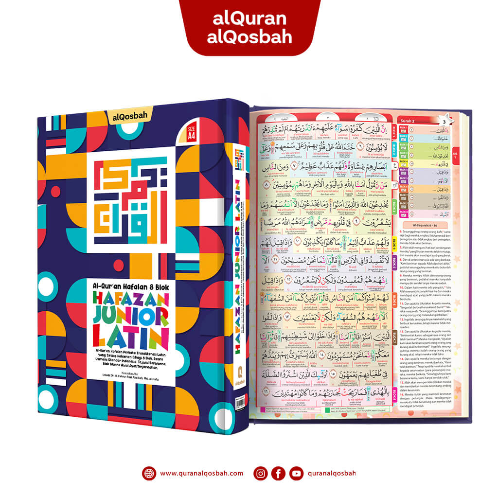 Jual Al Quran Alquran Hafalan Terjemah Hafazan 8 Blok Junior Besar A4 di Makassar
