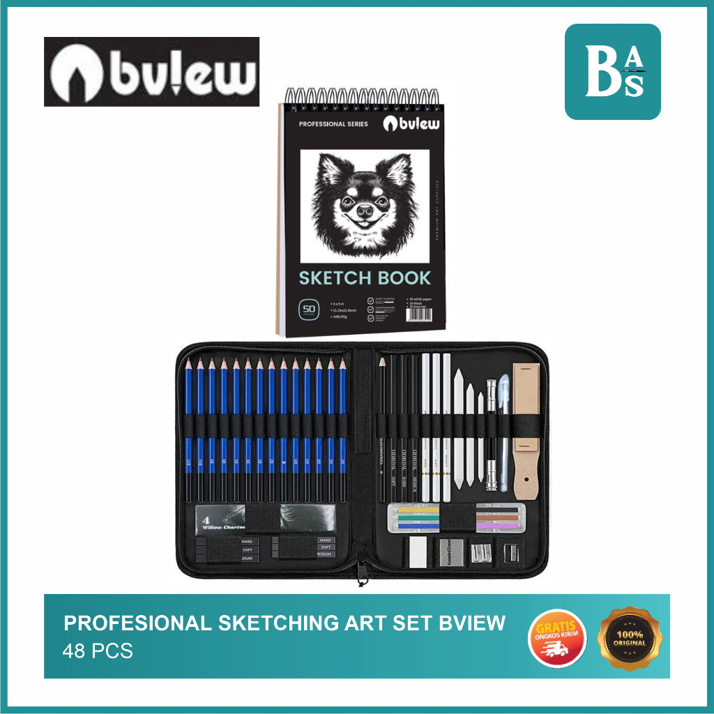 Profesional Sketching Art Set 48 Pcs BVIEW