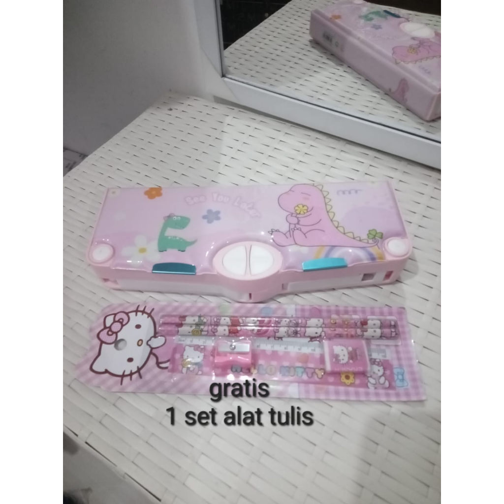 FREE GIFT Tempat Kotak Pensil Multifungsi - Kotak Pensil Serbaguna - Kotak pensil magnet - Tempat pensil unik