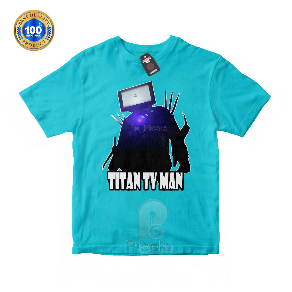 (FREE NAMA) BAJU KAOS ATASAN ANAK MOTIF TITAN TV MAN SKIBIDI TOILET UNISEX Bahan COTTUN