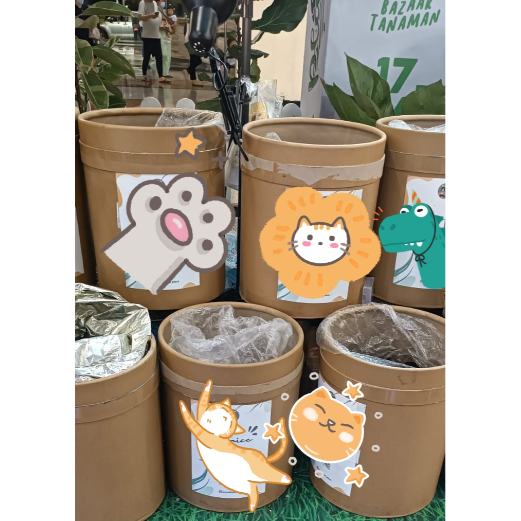 Tong Duplex Kardus Drum Bahan Kreasi Untuk Event Acara / Pameran / Dekorasi Cafe Murah Serbaguna
