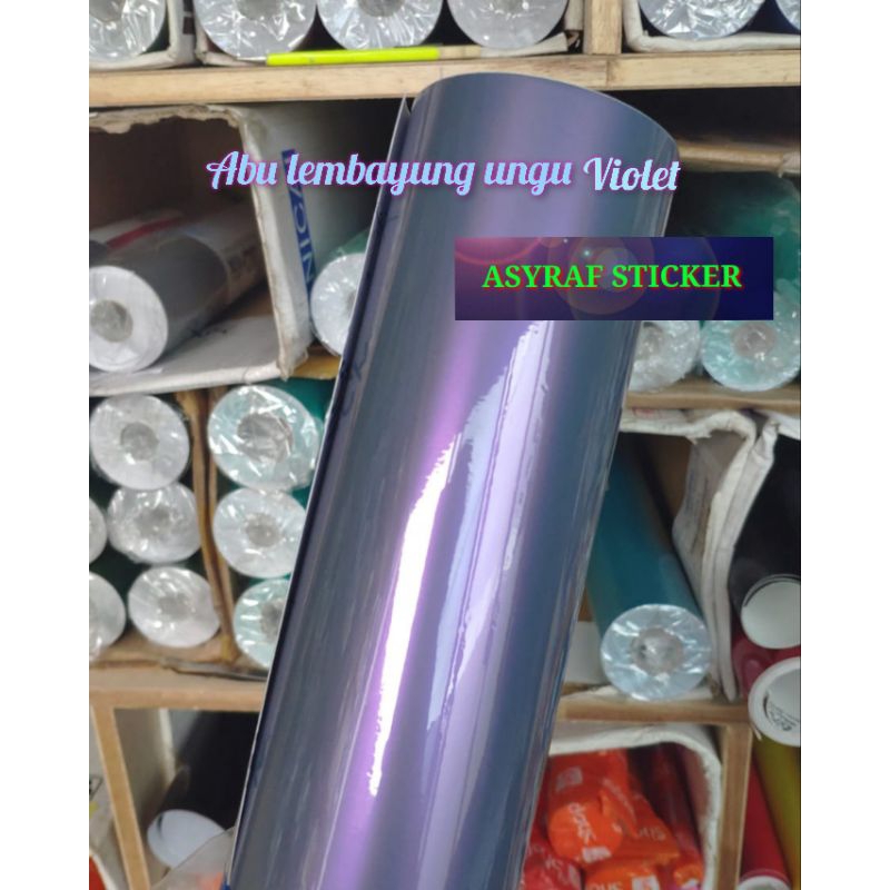 SKOTLET STIKER MOTOR WARNA ABU LEMBAYUNG UNGU VIOLET STICKER SKOTLITE ABU LEMBAYUNG UNGU VIOLET