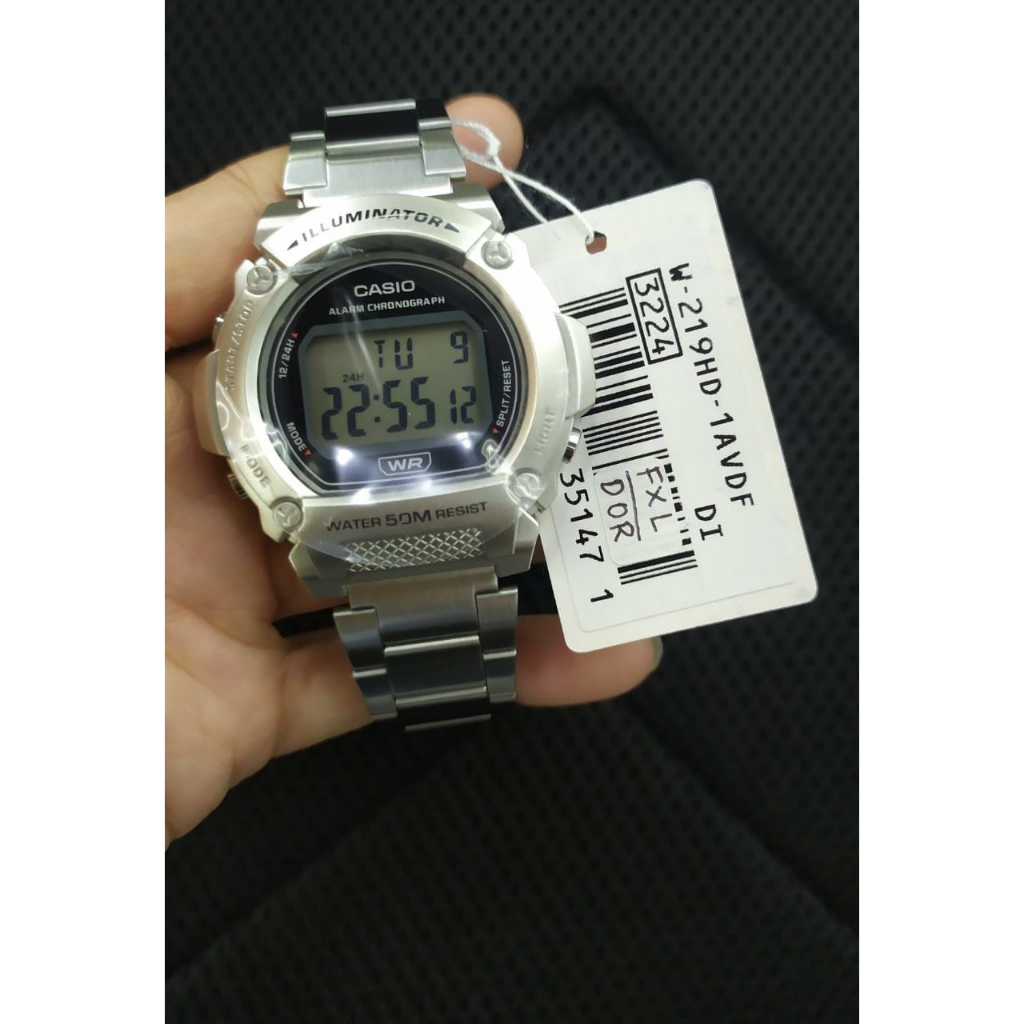 Jam Tangan CASIO W-219HD-1AVDF Original