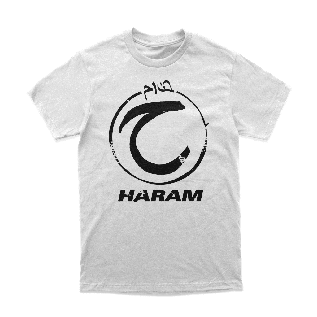 Kaos Tshirt Baju Band Haram "Logo" White Merchandise