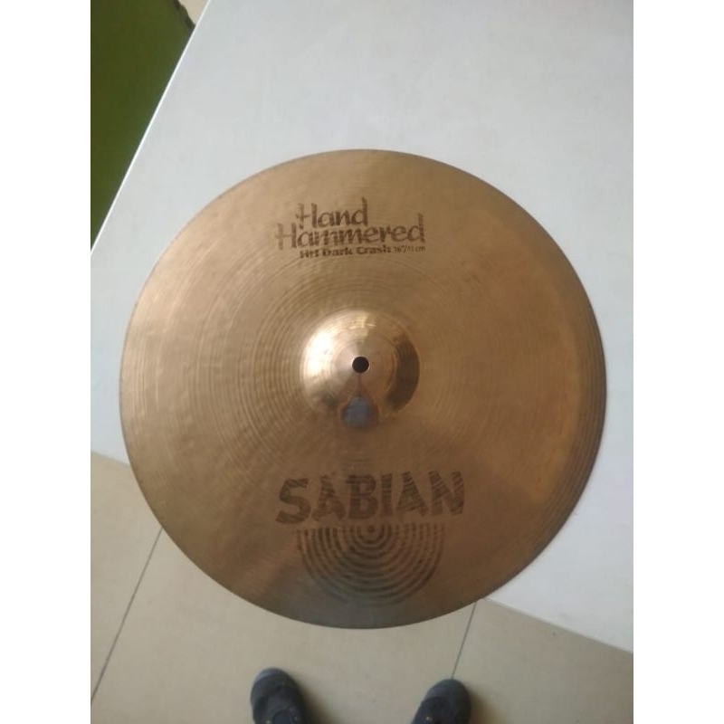 Cymbal Dark Crash Sabian Hand Hammered 16 inc Made in Canada