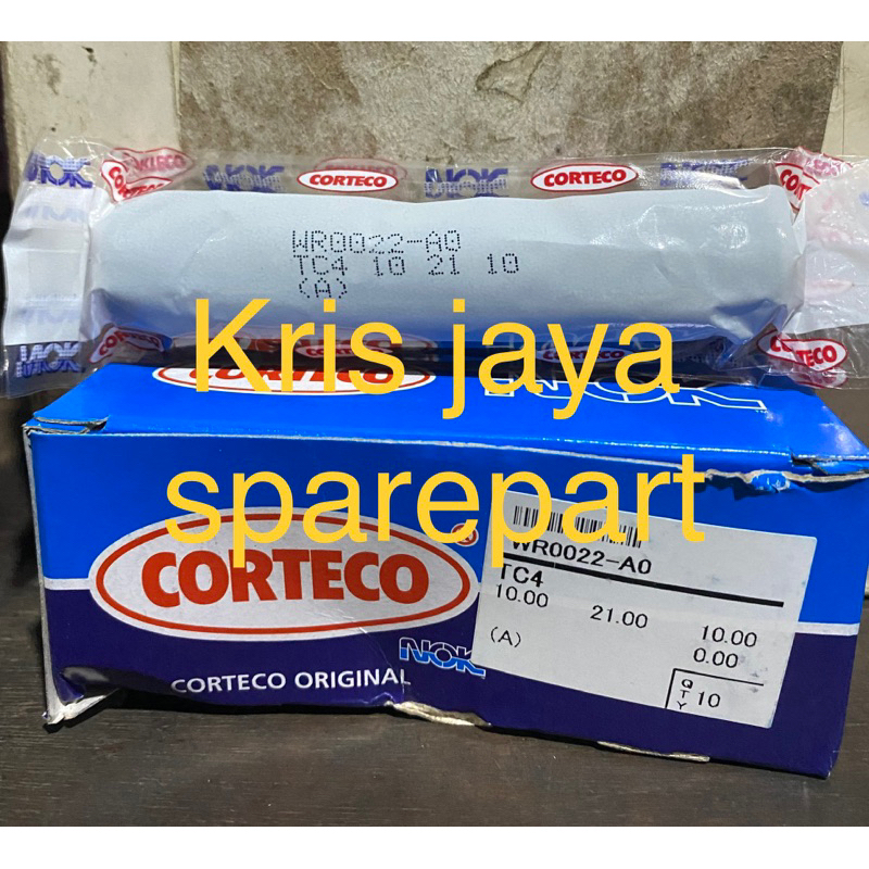 Oil seal Shock Breaker Belakang TC4 10 21 10 Merk Nok corteco