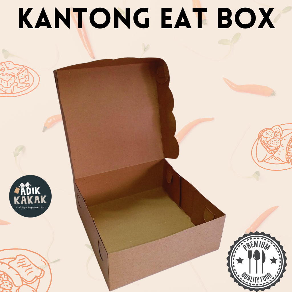 

Box Kue 18 x 18 x 7 // Dus Nasi Kotak // Dus Snack Kraft // Box Katering // Dus Brownies
