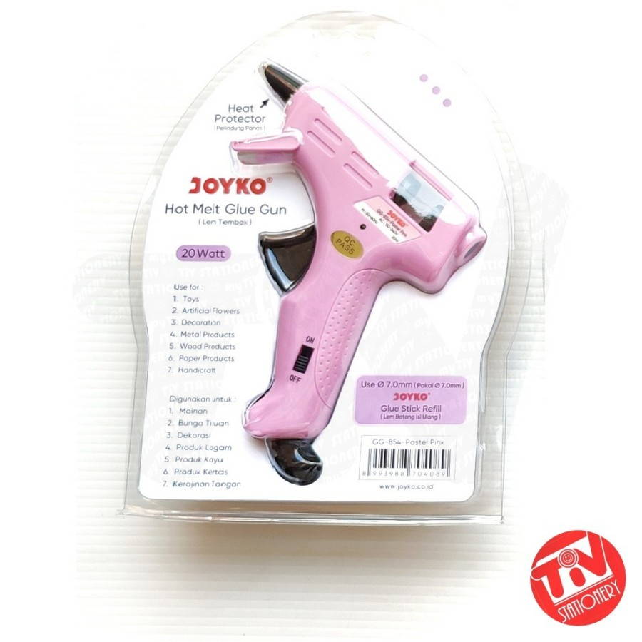 

Hot Melt Glue Gun / Lem Tembak Joyko 20W (Kecil) Pastel Dengan Saklar