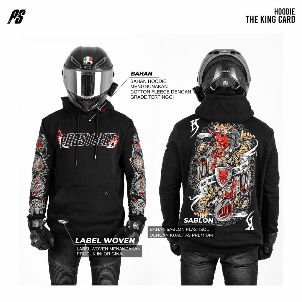 PROSTREET Jaket Hoodie Racing Motor/Jaket Pria/Jaket Wanita Racing/Sweater Japan/Jaket POICE LINE Bahan Tebal