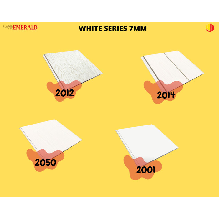 PLAFON PVC EMERALD WHITE SERIES 7MM | 4M |