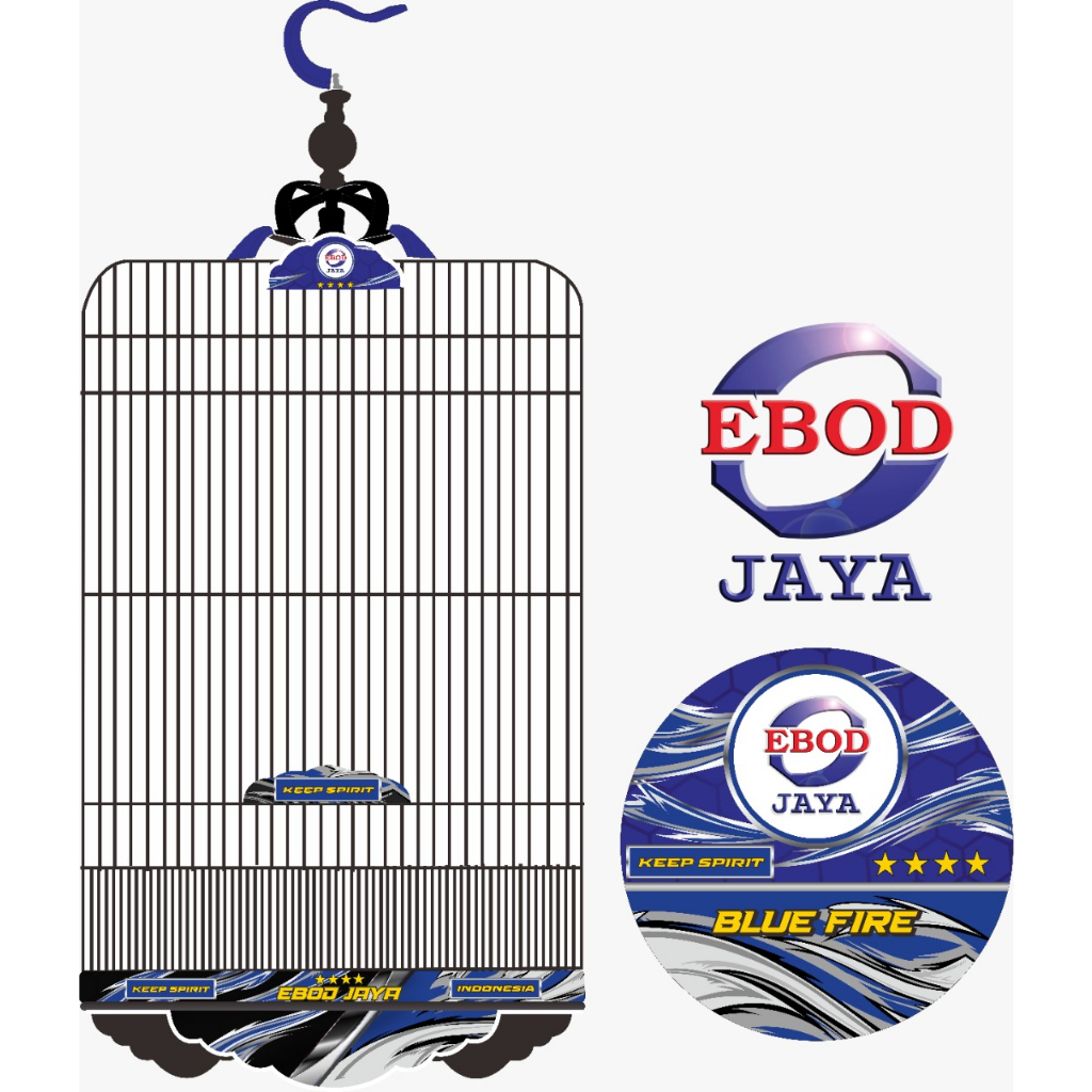 SANGKAR DECAL EBOD JAYA 1 SET ISI 2 SANGKAR BURUNG BERKUALITAS BAHAN BAMBU