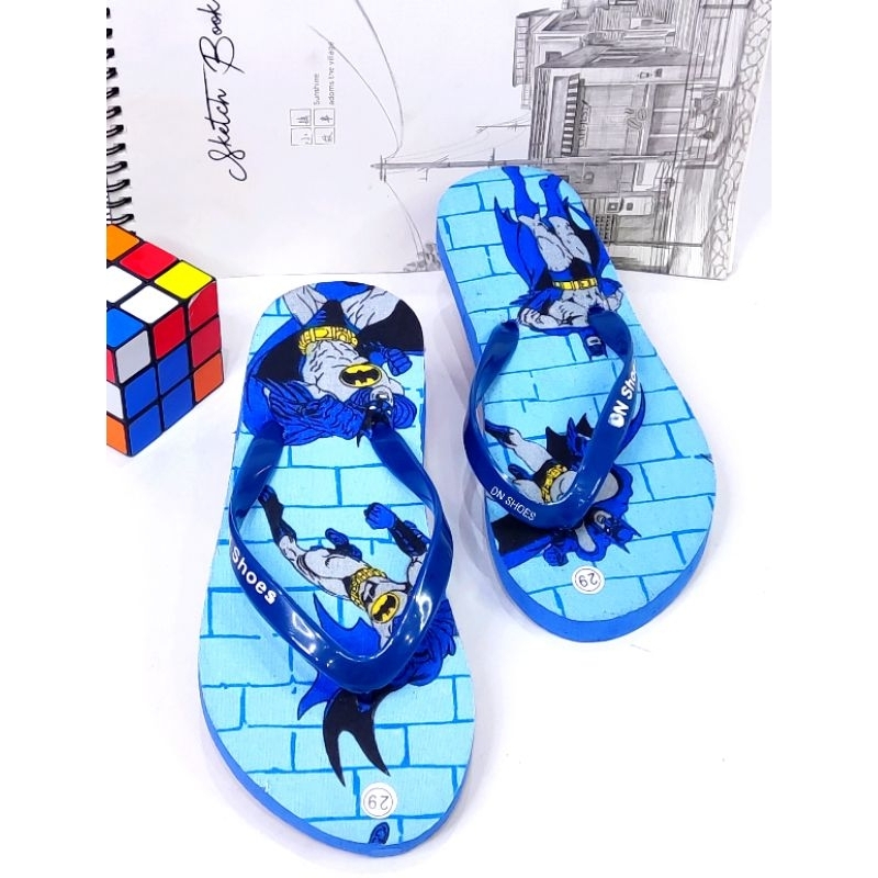 Sandal Anak laki laki motif Batman Bertopeng Biru